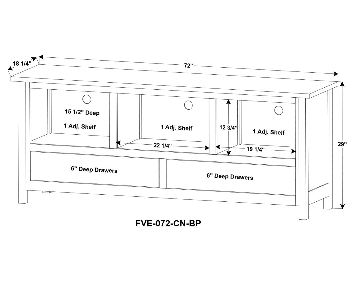Centennial Media Stand - 72"W - Image 2
