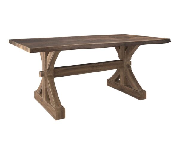 Live Edge #402 Barn Beam Trestle Table