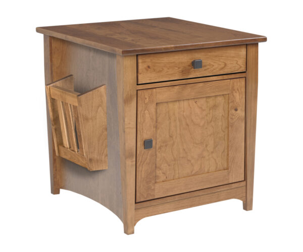 Woodland Shaker Enclosed End Table with Magazine Rack