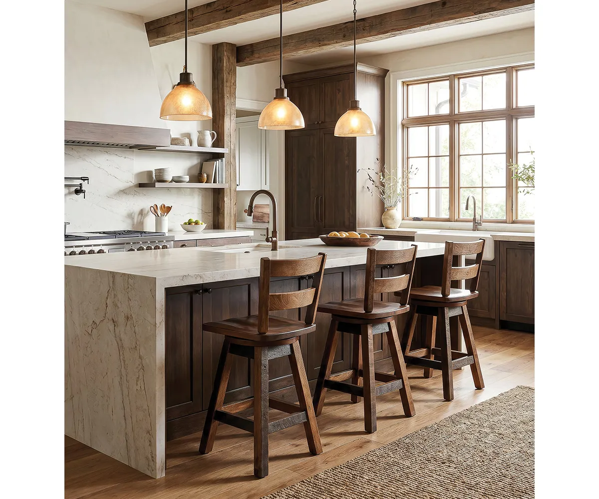 Reclaimed Raya 24" Swivel Barstool - Image 2
